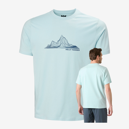 HELLY HANSEN m majica 54600 538 MASSIF GRAPHIC T-SHIRT barely blue