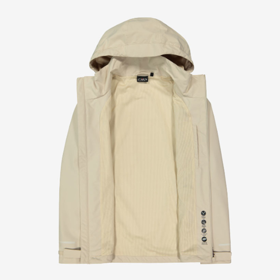 CMP ž jakna 36Z5056 P322 TECHNICAL LIGHT JACKET WITH HOOD AND ZIP cream