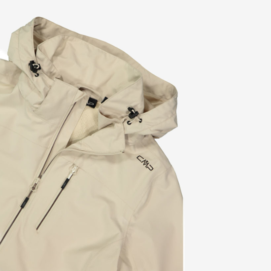 CMP ž jakna 36Z5056 P322 TECHNICAL LIGHT JACKET WITH HOOD AND ZIP cream