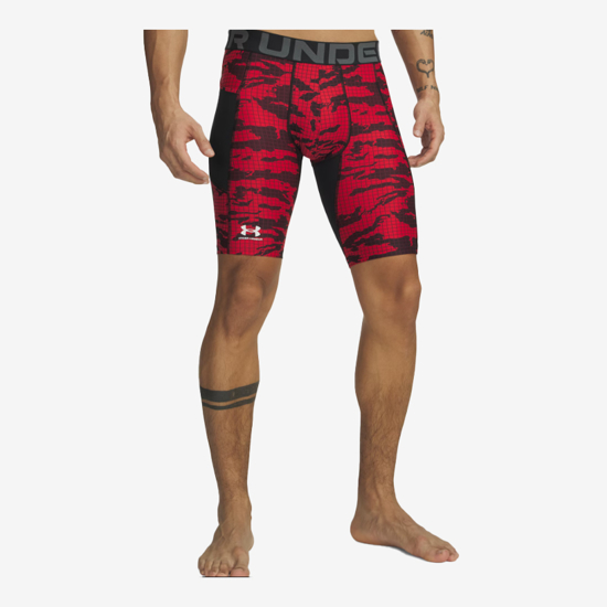 UNDER ARMOUR m hlače 6009658-002 HEATGEAR PRINTED LONG SHORTS black red white