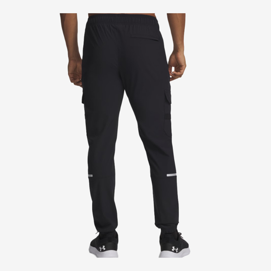 UNDER ARMOUR m hlače 6004966-003 TECH UTILITY WOVEN PANTS black castlerock venom red