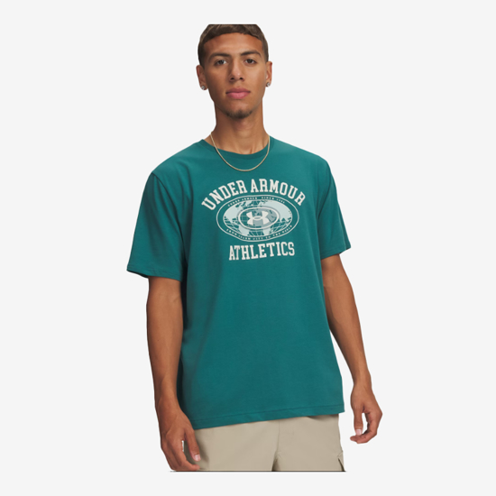 UNDER ARMOUR m majica 6009261-338 UA ARMOUR GLOBE SHORT SLEEVE race green summit white