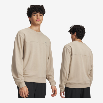 UNDER ARMOUR m pulover 6009347-299 RIVAL LIGHTWEIGHT CREW city khaki black