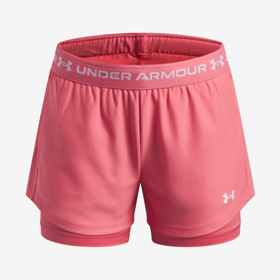 UNDER ARMOUR otr hlače 6004985-600 TECH PLAY UP GIRLS 2 IN 1 bittersweet pink white