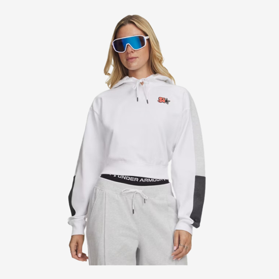 UNDER ARMOUR ž kapucar 6009705-100 SPORT TERRY TREND HOODIE white black