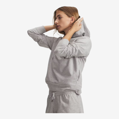 UNDER ARMOUR ž kapucar 6011015-011 SPORT TERRY HOODIE mod gray light heather white