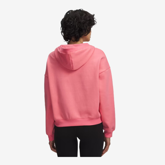 UNDER ARMOUR ž kapucar 6012843-600 ICON FLEECE 1/2 ZIP HOODIE bitersweet pink white