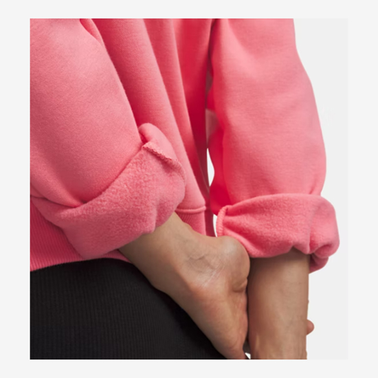 UNDER ARMOUR ž kapucar 6012843-600 ICON FLEECE 1/2 ZIP HOODIE bitersweet pink white