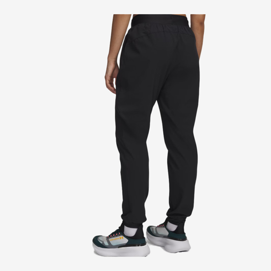 UNDER ARMOUR ž hlače 1382727-001 UA RIVAL HIGH-RISE WOVEN PANTS black white