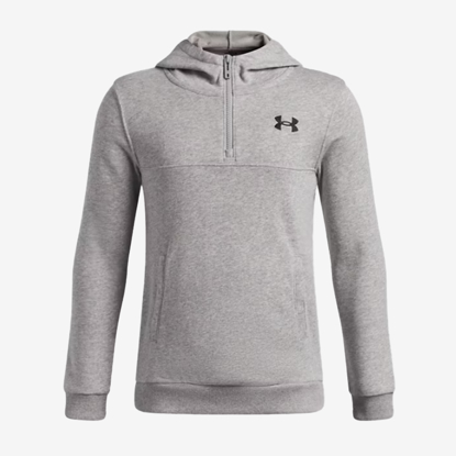 UNDER ARMOUR otr kapucar 6009316-011 RIVAL LIGHTWEIGHT 1/2 ZIP HOODIE mod gray full heather black