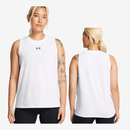 UNDER ARMOUR ž majica 1383659-100 RIVAL MUSCLE TANK white black