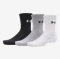 UNDER ARMOUR nogavice PERFORMANCE COTTON 3-PACK CREW SOCKS white steel