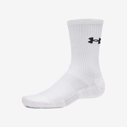 UNDER ARMOUR nogavice 6009685-100 PERFORMANCE COTTON 3-PACK CREW SOCKS white