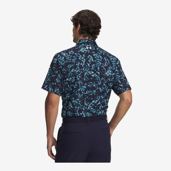 UNDER ARMOUR m golf majica 6009800-411 UA MATCHPLAY PRINTED midnight navy blue haze white