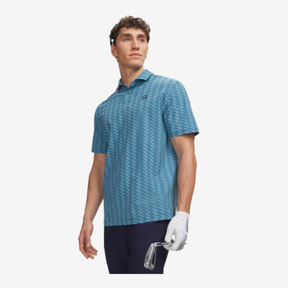 UNDER ARMOUR m golf majica 6009724-466 UA DRIVE CHILL PRINTED boundless blue blue haze midnight navy