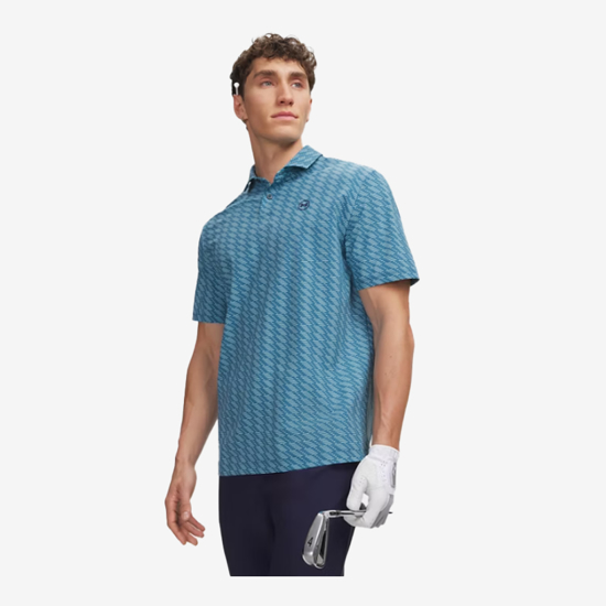 UNDER ARMOUR m golf majica 6009724-466 UA DRIVE CHILL PRINTED boundless blue blue haze midnight navy