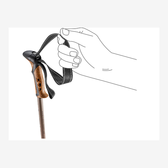 LEKI pohodne palice 65620431 KHUMBO black pale clay light pale clay dark