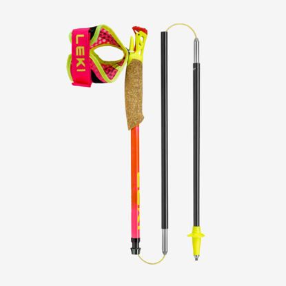 LEKI trail palice 65625842 ULTRATRAIL FX.ONE neonpink neonyellow naturalcarbon