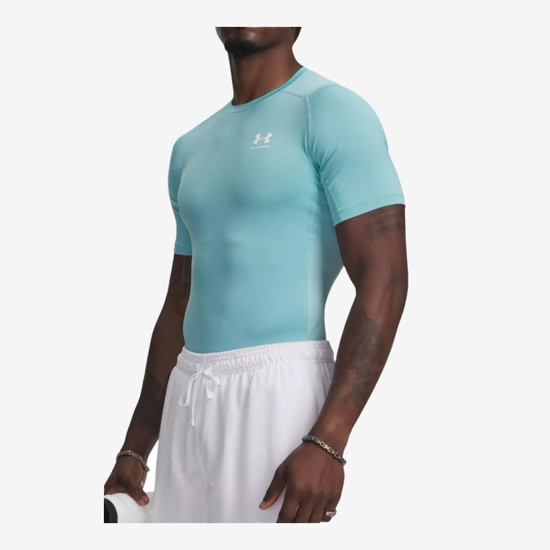 UNDER ARMOUR m majica 1361518-425 HEATGEAR SHORT SLEEVE blue haze