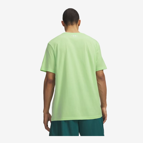 UNDER ARMOUR m majica 1326799-712  UA LEFT CHEST LOGO SHORT SLEEVE lumos lime white
