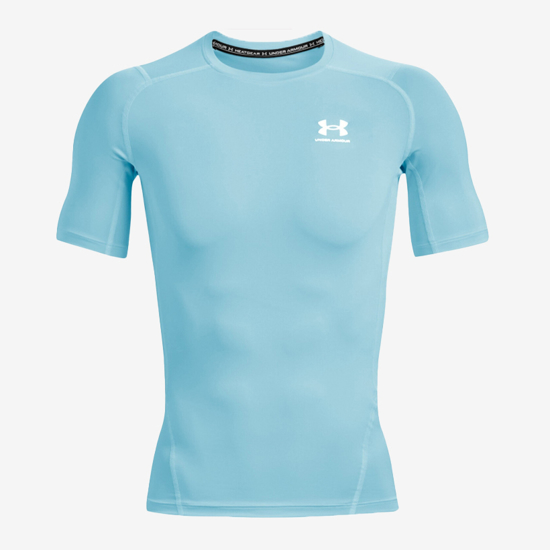 UNDER ARMOUR m majica 1361518-425 HEATGEAR SHORT SLEEVE blue haze