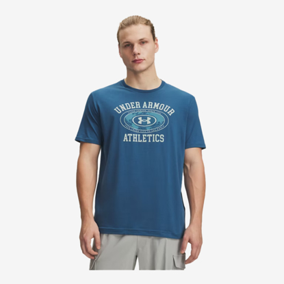 UNDER ARMOUR m majica 6009261-498 UA ARMOUR GLOBE SHORT SLEEVE wham blue atlas green
