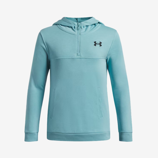 UNDER ARMOUR otr kapucar 6009316-425 RIVAL LIGHTWEIGHT 1/2 ZIP HOODIE blue haze black