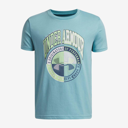 UNDER ARMOUR otr majica 6009274-425 VARSITY CREST SHORT SLEEVE blue haze black