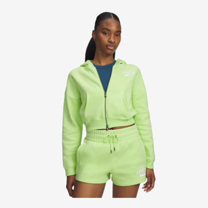 UNDER ARMOUR ž jopica 6010978-712 ICON FLEECE FULL ZIP lumos lime white