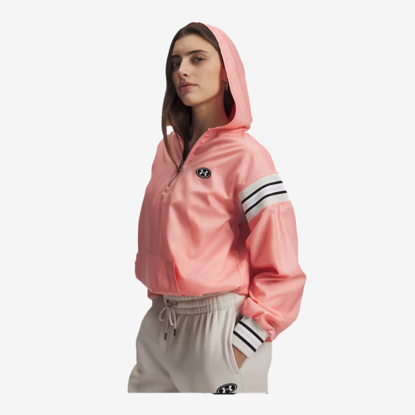 UNDER ARMOUR ž jakna 6009946-603 ICON WOVEN HERITAGE ZIP posh pink white