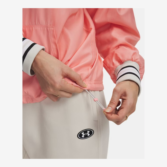 UNDER ARMOUR ž jakna 6009946-603 ICON WOVEN HERITAGE ZIP posh pink white