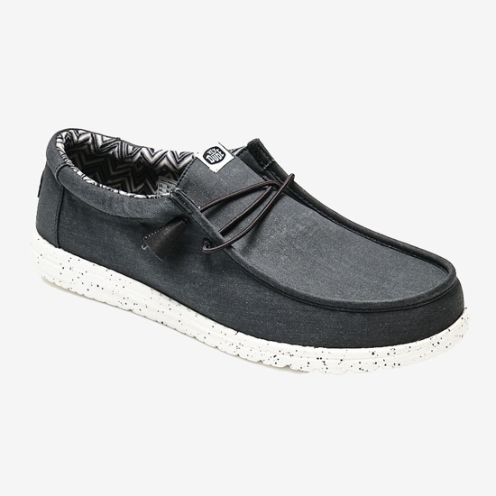 HEYDUDE m čevlji 40700-066 WALLY CANVAS black white