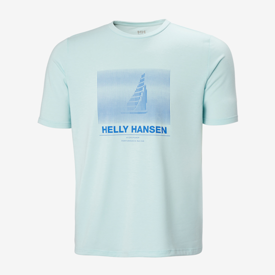 HELLY HANSEN m majica 34419 537 HP RACE GRAPHIC T-SHIRT barely blue