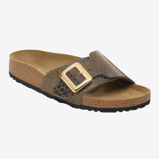 BIRKENSTOCK natikači 1030320 CATALINA -narrow- shiny snake sage