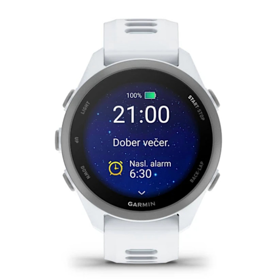 GARMIN športna ura FORERUNNER ® 170 010-03920-01 whitestone with whitestone cloud blue band