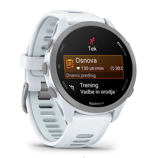 GARMIN športna ura FORERUNNER ® 170 010-03920-01 whitestone with whitestone cloud blue band