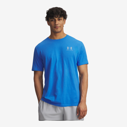 UNDER ARMOUR m majica 1326799-411  UA LEFT CHEST LOGO SHORT SLEEVE blue atlantis blue calm