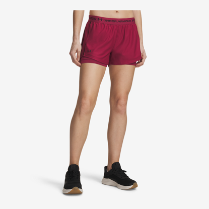 UNDER ARMOUR ž hlače 1389895-622 TECH PLAY UP 2IN1 SHORTS claret ox blood