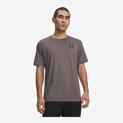 UNDER ARMOUR m majica 1326799-019 UA LEFT CHEST LOGO SHORT SLEEVE charcoal medium heather black