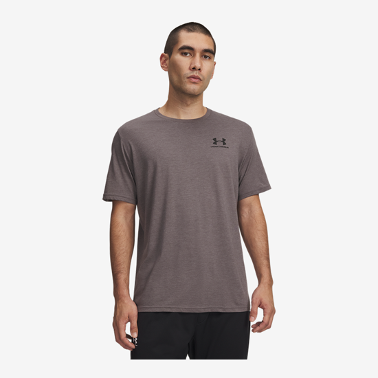 UNDER ARMOUR m majica 1326799-019 UA LEFT CHEST LOGO SHORT SLEEVE charcoal medium heather black