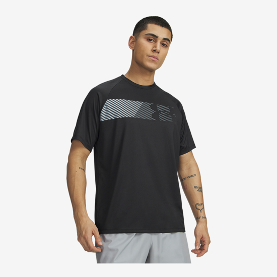 UNDER ARMOUR m majica 6014733-001 TECH GRAPHIC SHORT SLEEVE black
