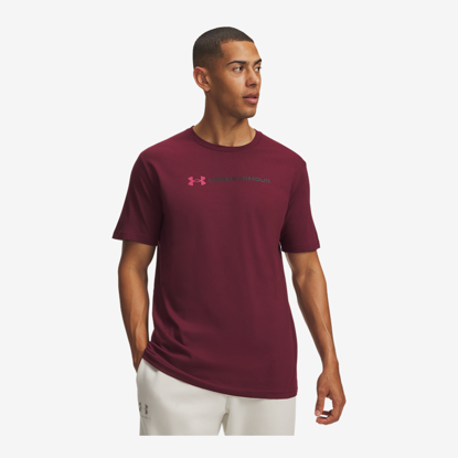 UNDER ARMOUR m majica 6016972-652 LOGO WORDMARK SHORT SLEEVE vintage maroon claret