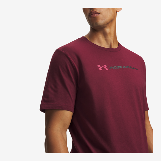 UNDER ARMOUR m majica 6016972-652 LOGO WORDMARK SHORT SLEEVE vintage maroon claret