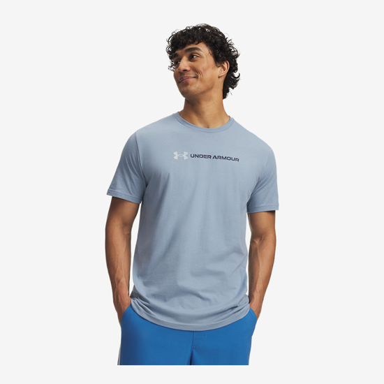 UNDER ARMOUR m majica 6016972-448 LOGO WORDMARK SHORT SLEEVE blue wind blue fog