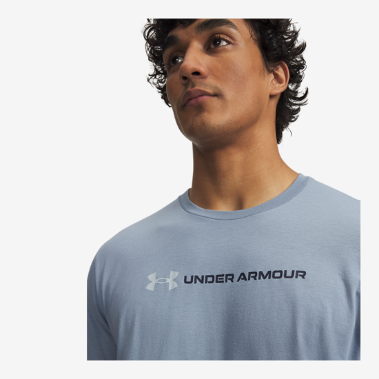 UNDER ARMOUR m majica 6016972-448 LOGO WORDMARK SHORT SLEEVE blue wind blue fog