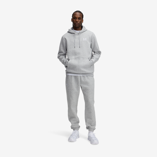 UNDER ARMOUR m hlače 1373882-013 ICON FLEECE JOGGERS mod gray light heather white