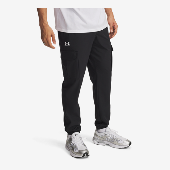 UNDER ARMOUR m hlače 1386558-001 VIBE WOVEN CARGO PANTS black white