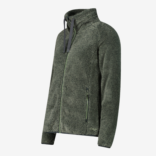 CMP ž jopica 36P2506 09FZ STRIPED FAUX FUR jungle green tea