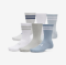 UNDER ARMOUR nogavice ESSENTIAL 6-PACK CREW SOCKS blue fog blue wind white