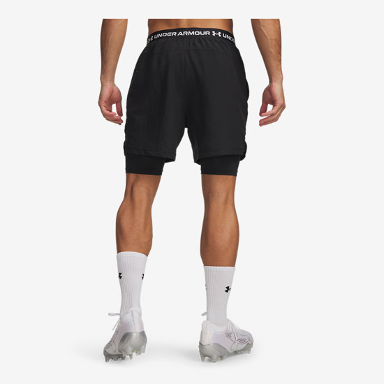 UNDER ARMOUR m hlače 6013950-001 VANISH WOVEN 2.0 2IN1 SHORTS black white